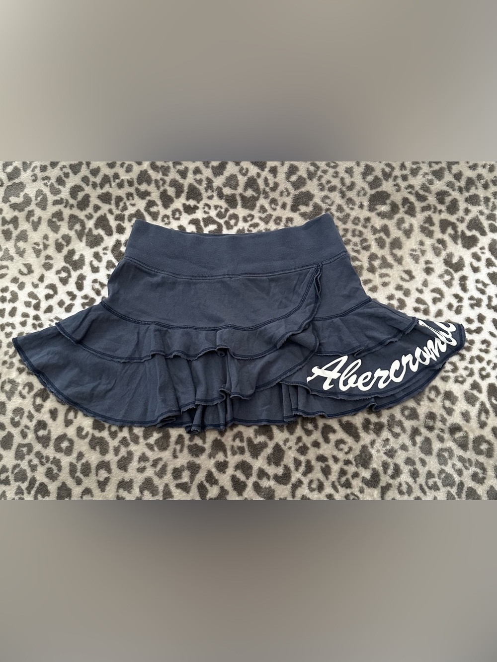 Abercrombie & Fitch Y2K Varsity Prep Tiered Mini Skirt Blue Size Small - Picture 4 of 17